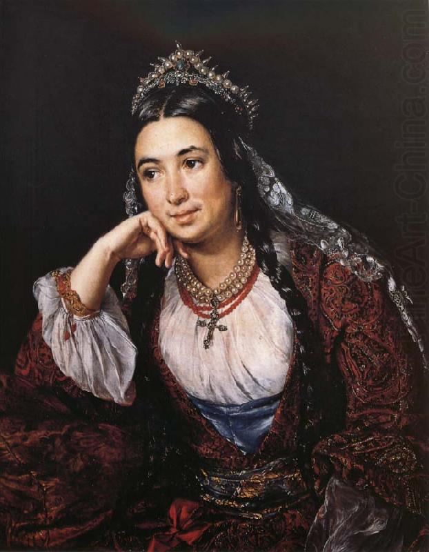 Vasily Tropinin Portrait of the Writer Varvara Lizogub china oil painting image